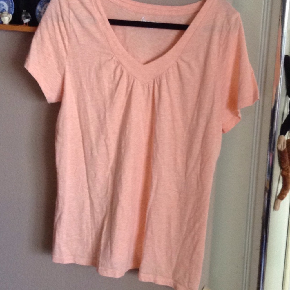 V neck apricot tee